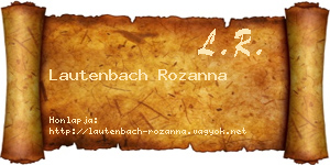 Lautenbach Rozanna névjegykártya